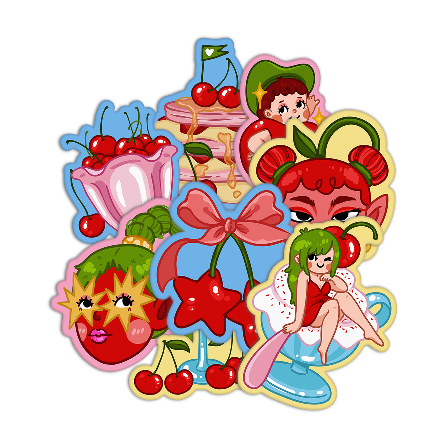 Cherries Stickers