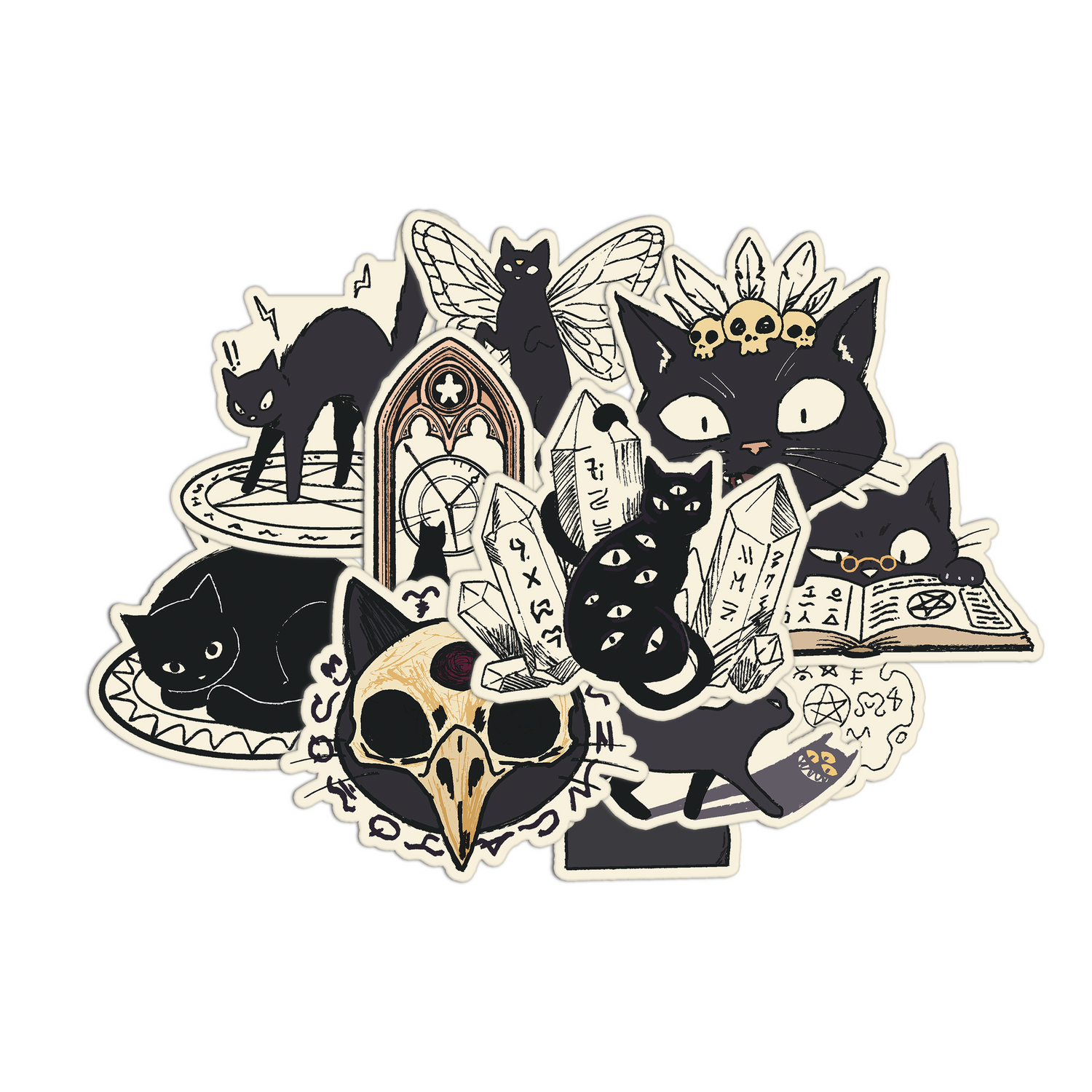 Witch Cat Stickers