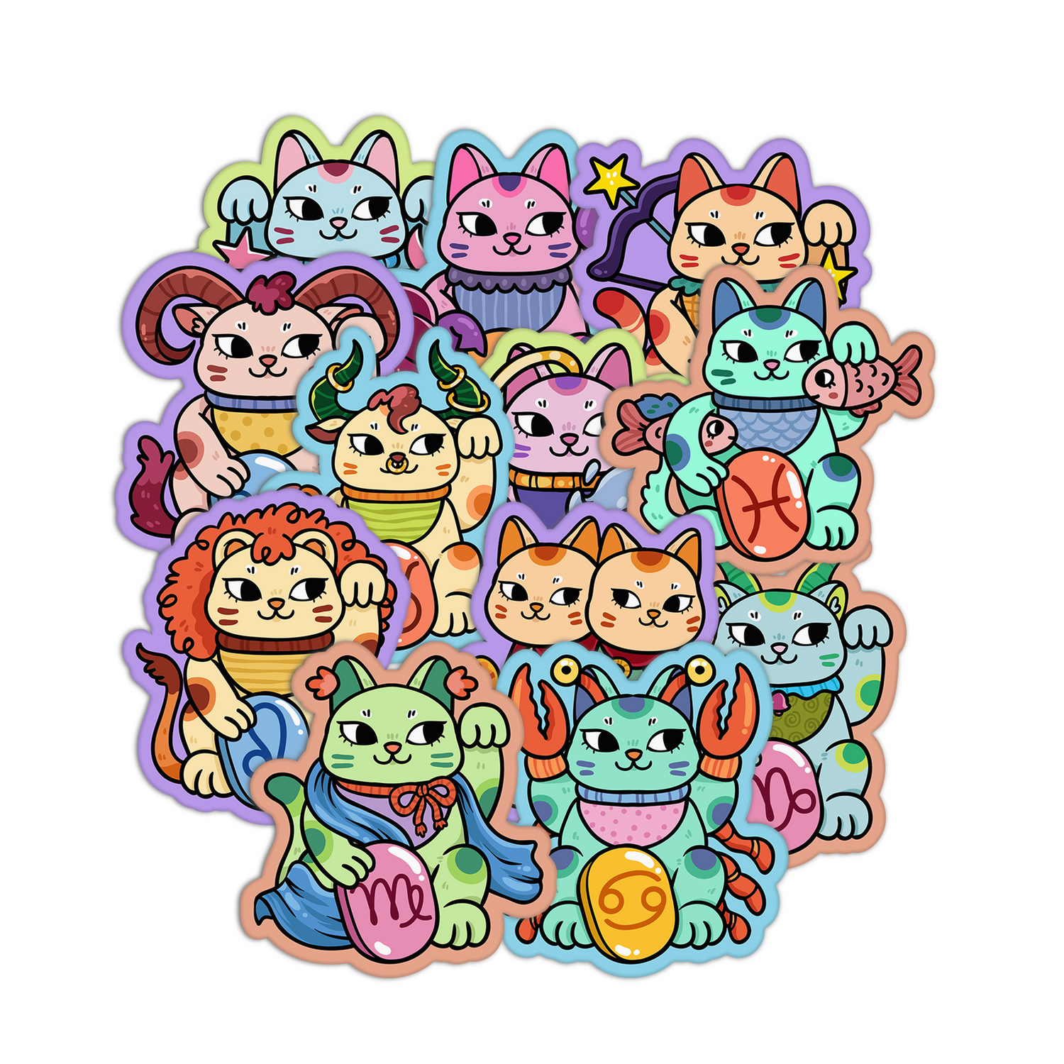 Lucky Cats Stickers