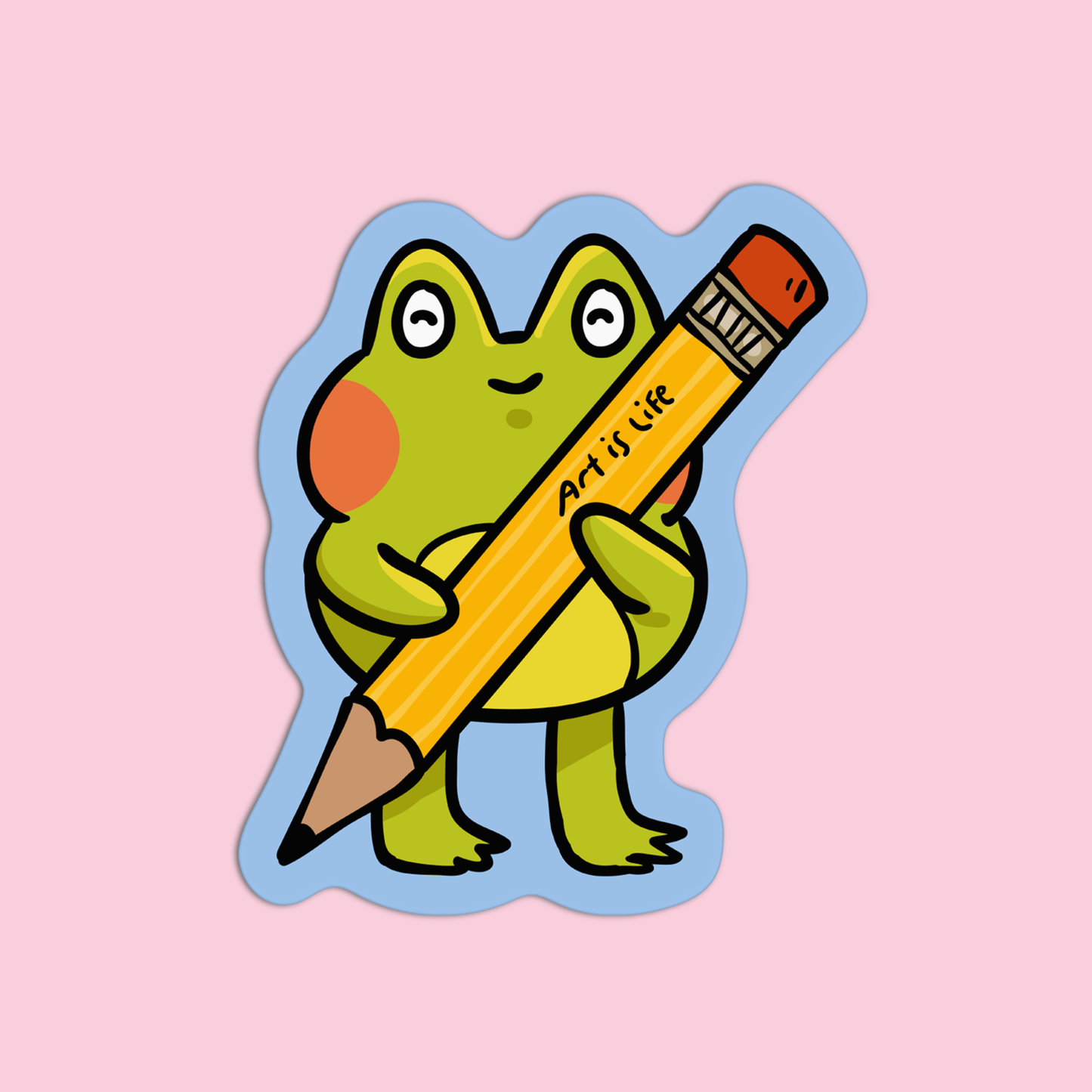 Frog Art is Life Arts & Crafts Sticker