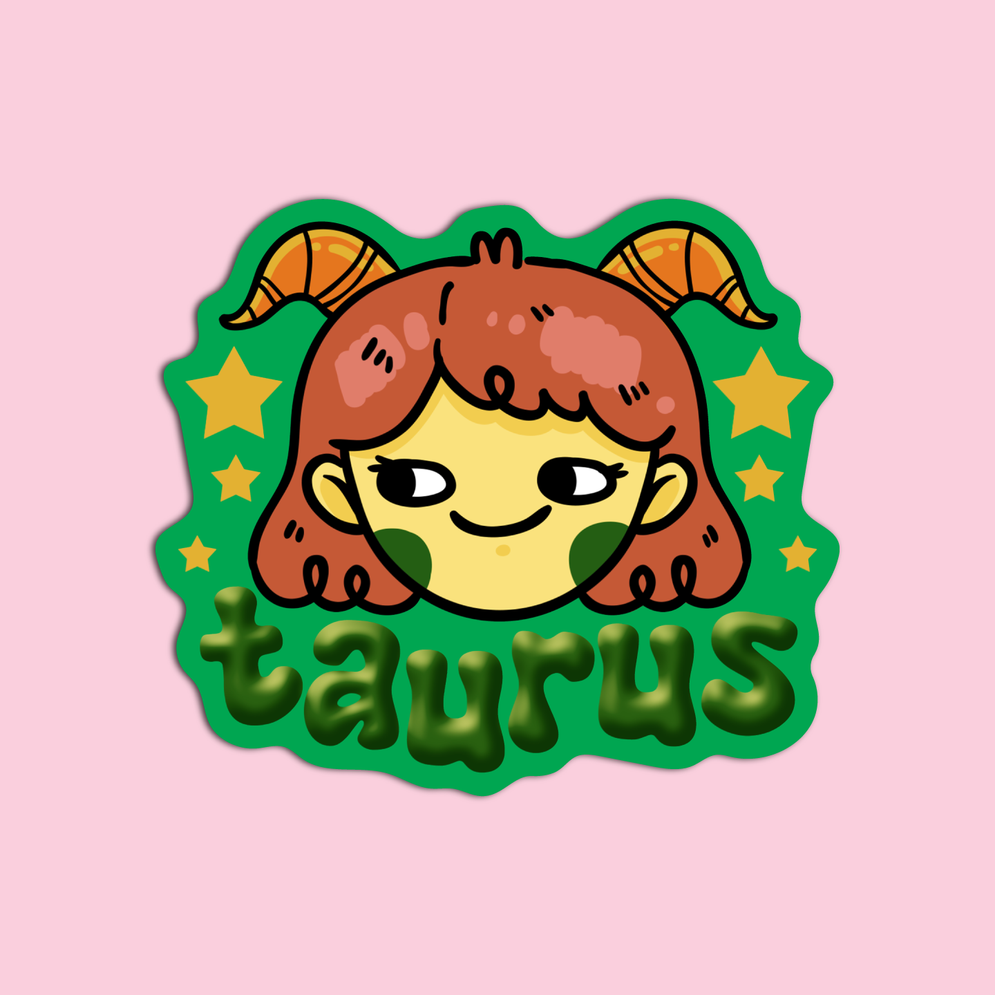 Taurus Cute Zodiac Sign Sticker