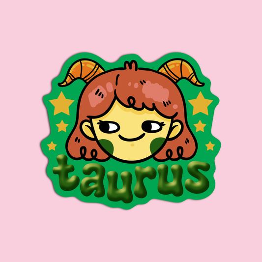 Taurus Cute Zodiac Sign Sticker