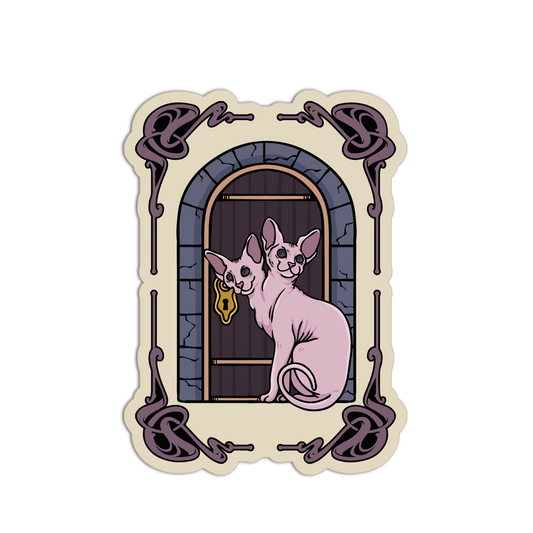 Janus Sphynx Witch Craft Sticker