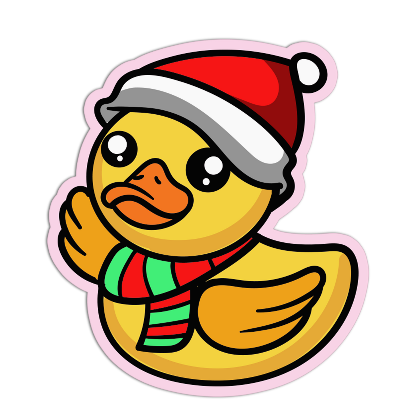 Santa Squawk Rubber Duck Sticker