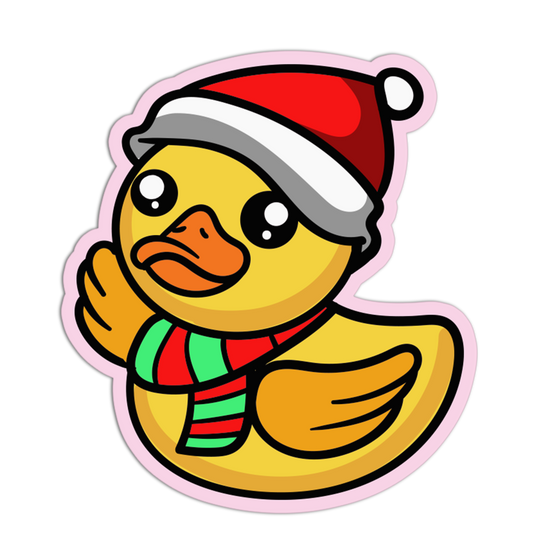 Santa Squawk Rubber Duck Sticker
