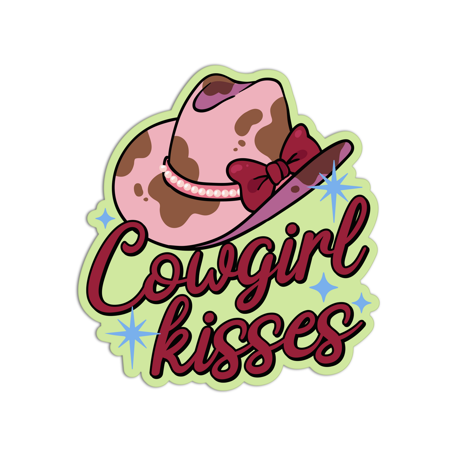 Kisses Coquette Cowgirl Sticker