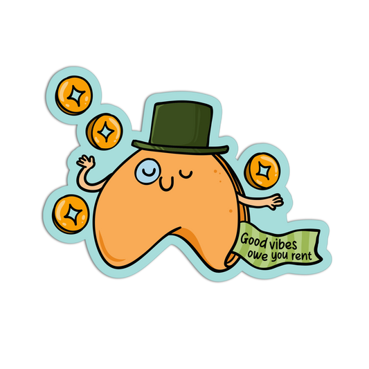 Good Vibes Landlord Fortune Cookie Stickers