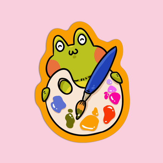 Frog Painting Arts & Crafts Sticker