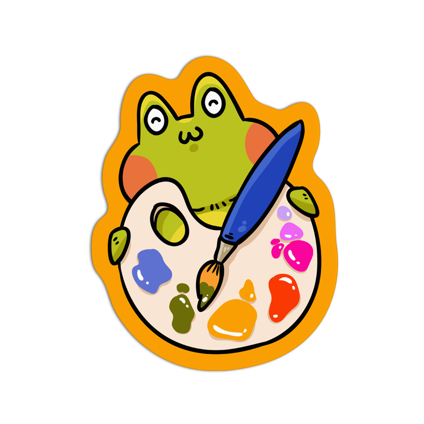 Frog Painting Arts & Crafts Sticker