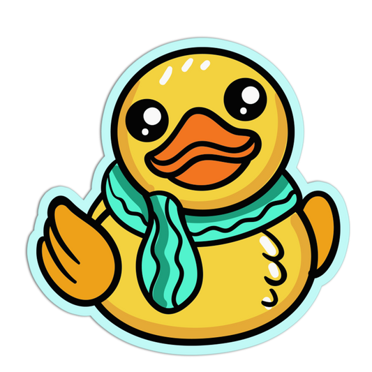 Cozy Quacker Rubber Duck Sticker
