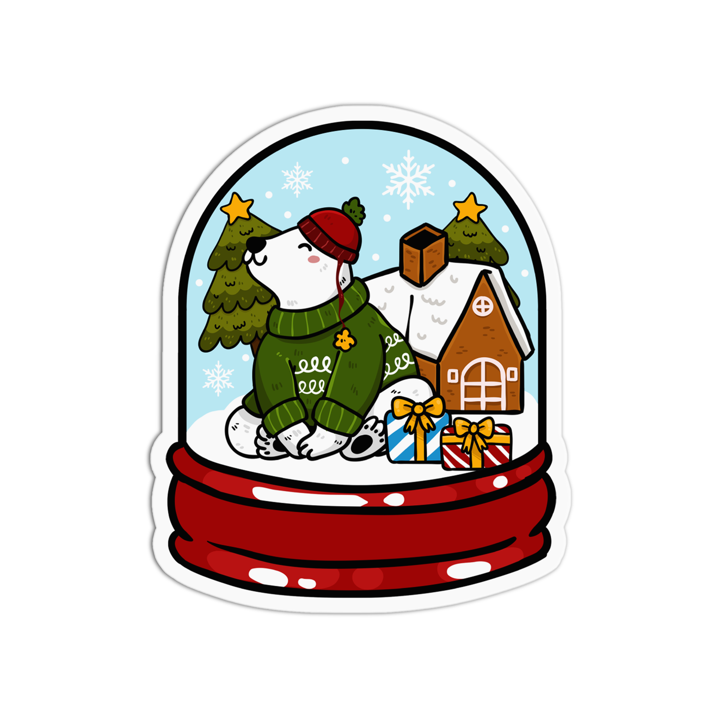Snowglobe Christmas Sticker