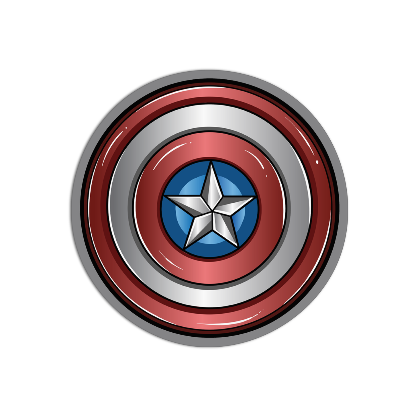 Captain America Hero's Emblem Sticker