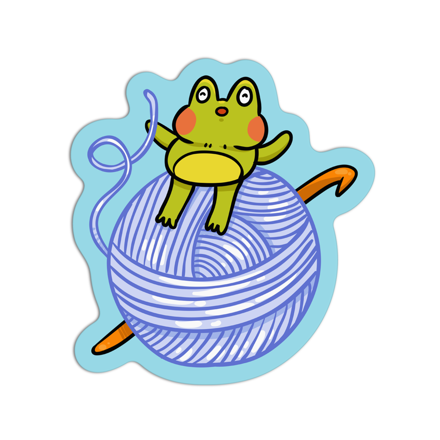 Frog & Thread 2 Arts & Crafts Sticker