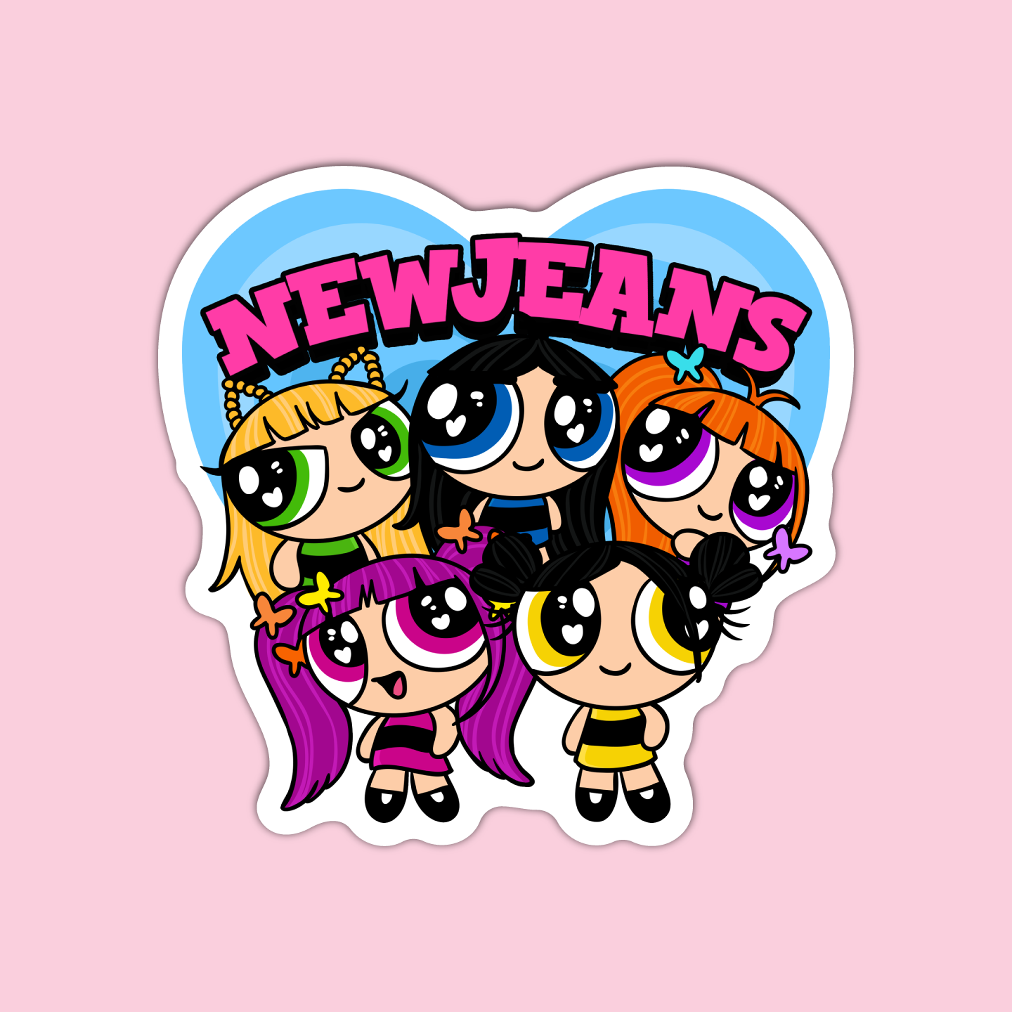Powerpuff Girls New Jeans Kpop Sticker