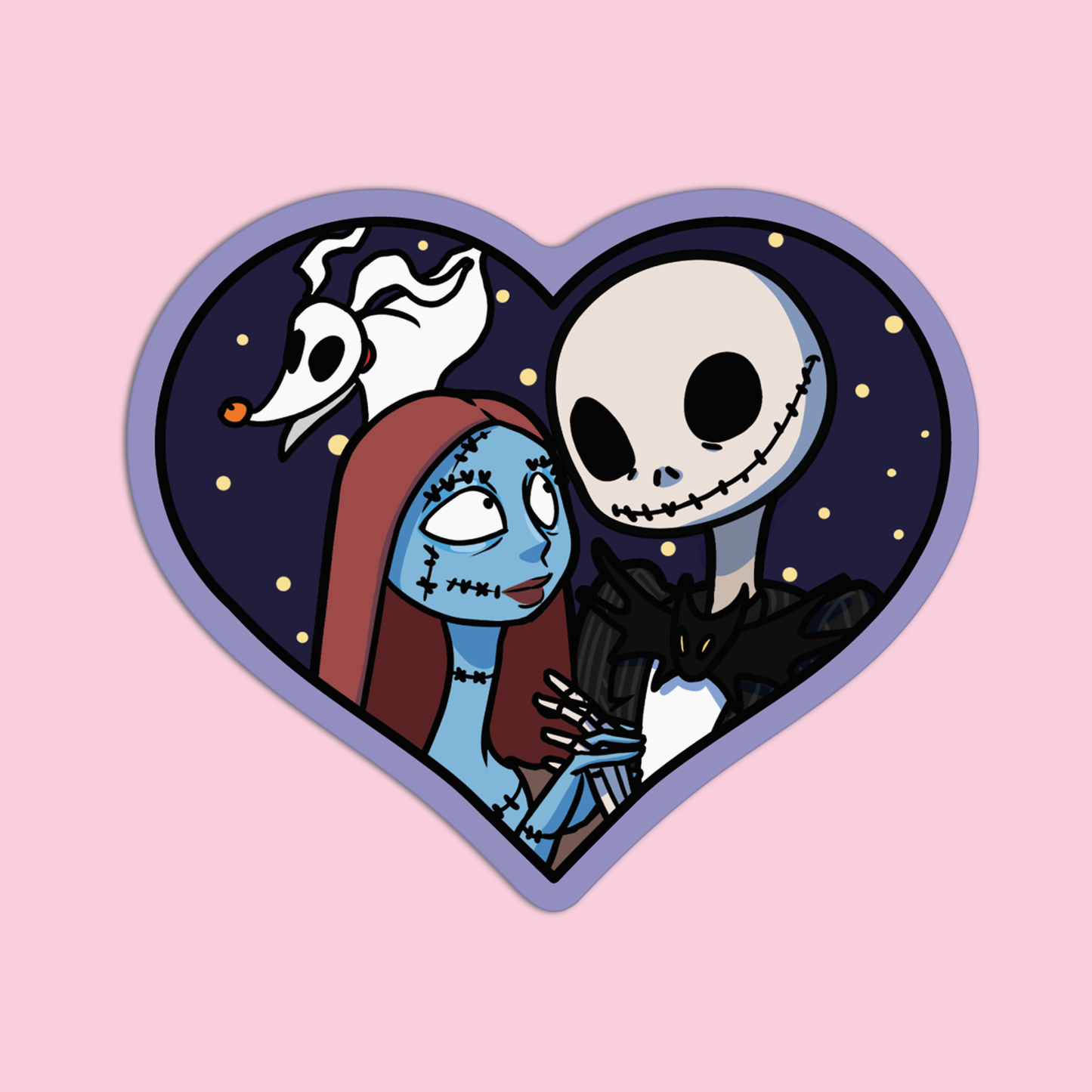 Jack and Sally Nightmare Before Christmas Sticker