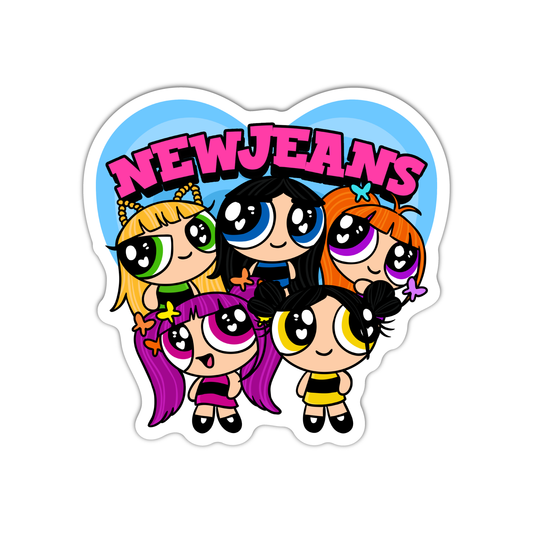 Powerpuff Girls New Jeans Kpop Sticker