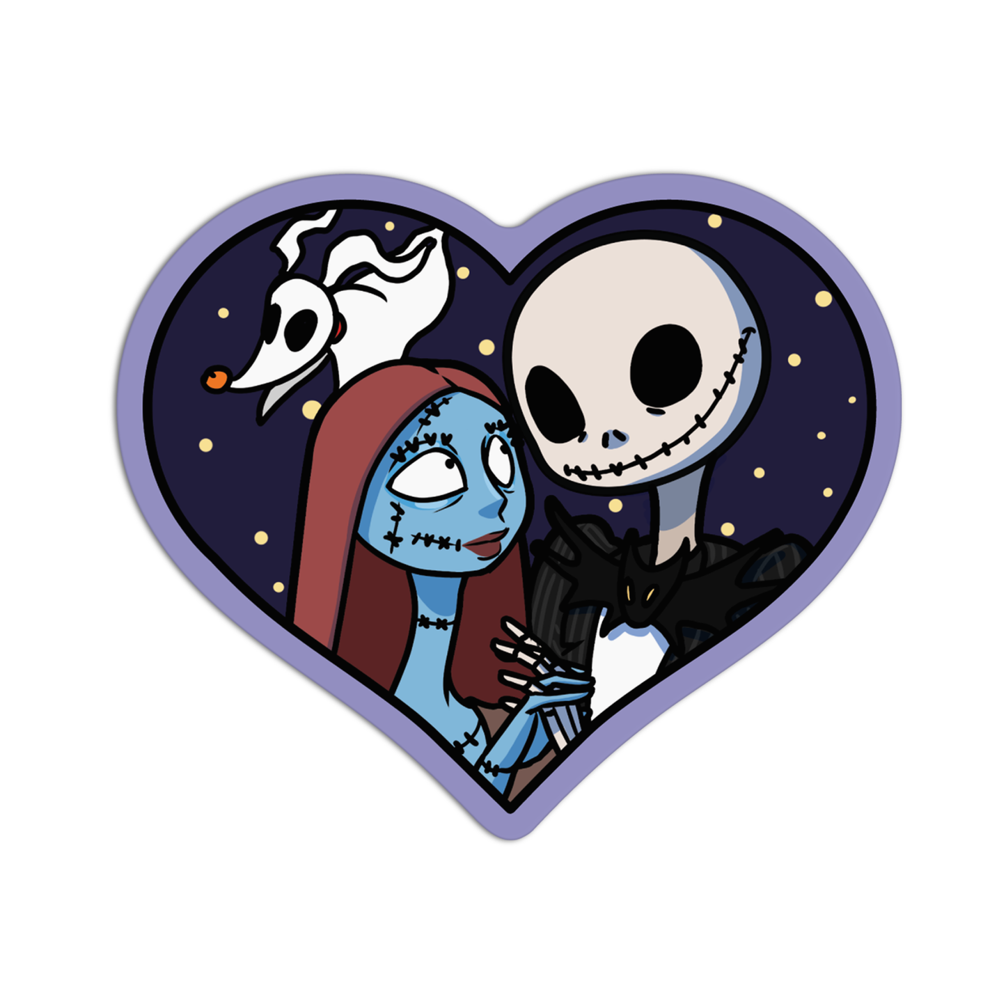 Jack and Sally Nightmare Before Christmas Sticker