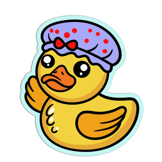 Shower Time Rubber Duck Sticker