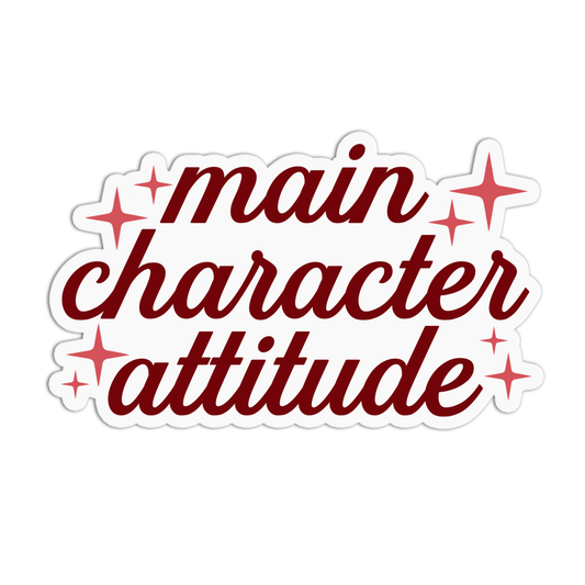 Main Character Attitude Book Sticker