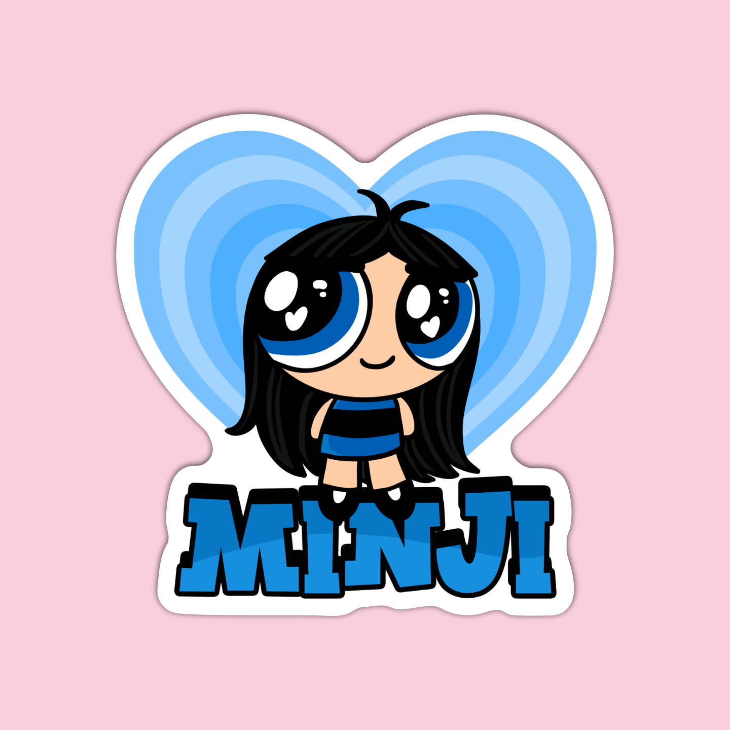 Minji Powerpuff Girls New Jeans Kpop Sticker