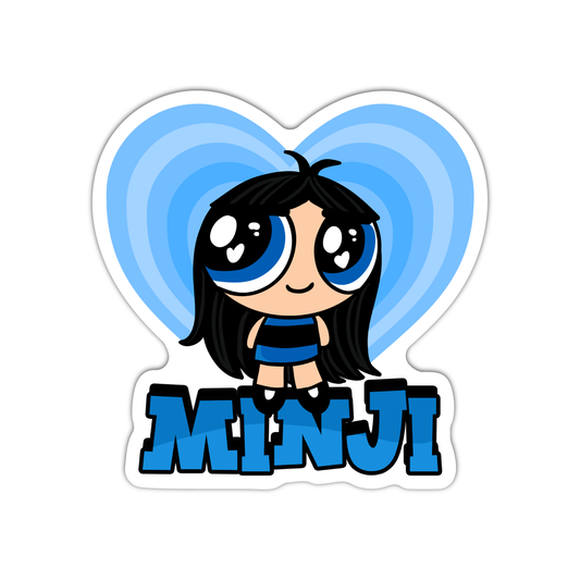 Minji Powerpuff Girls New Jeans Kpop Sticker