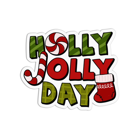 Holly Jolly Day Christmas Sticker