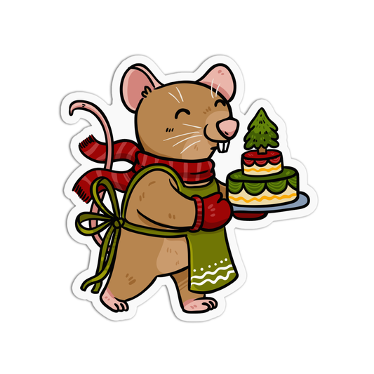 Little Mouse Christmas Sticker