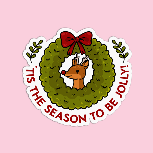 'Tis The Season To Be Jolly Christmas Sticker