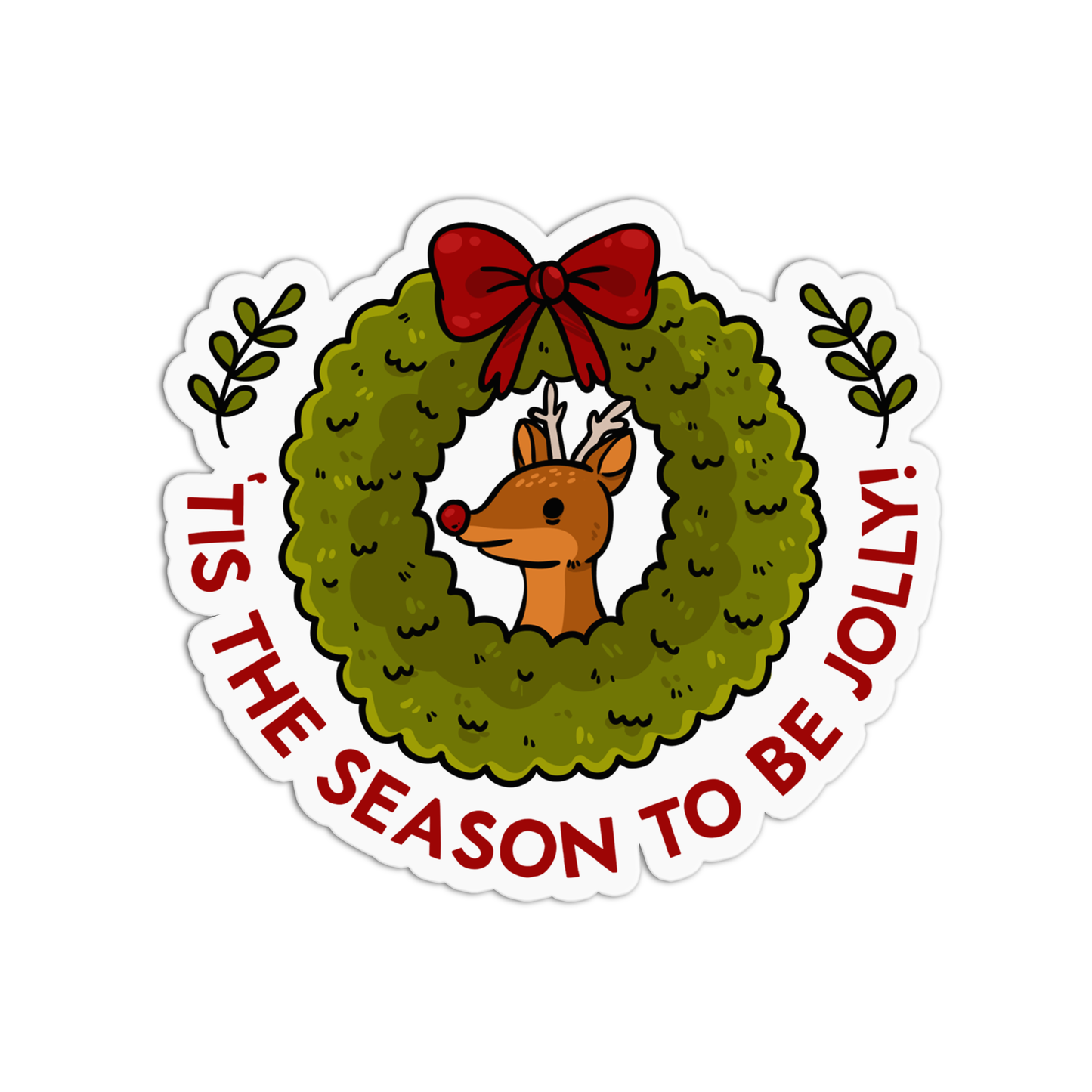 'Tis The Season To Be Jolly Christmas Sticker