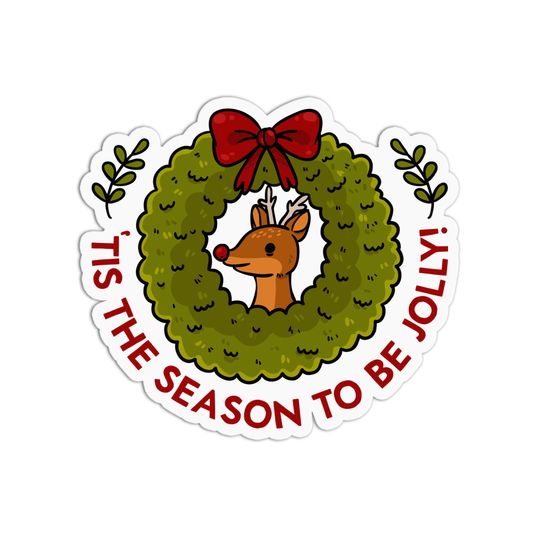 'Tis The Season To Be Jolly Christmas Sticker