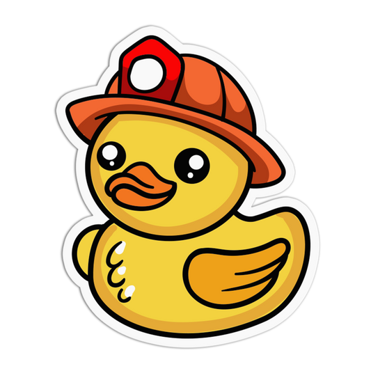 Rescue Worker Rubber Duck Sticker