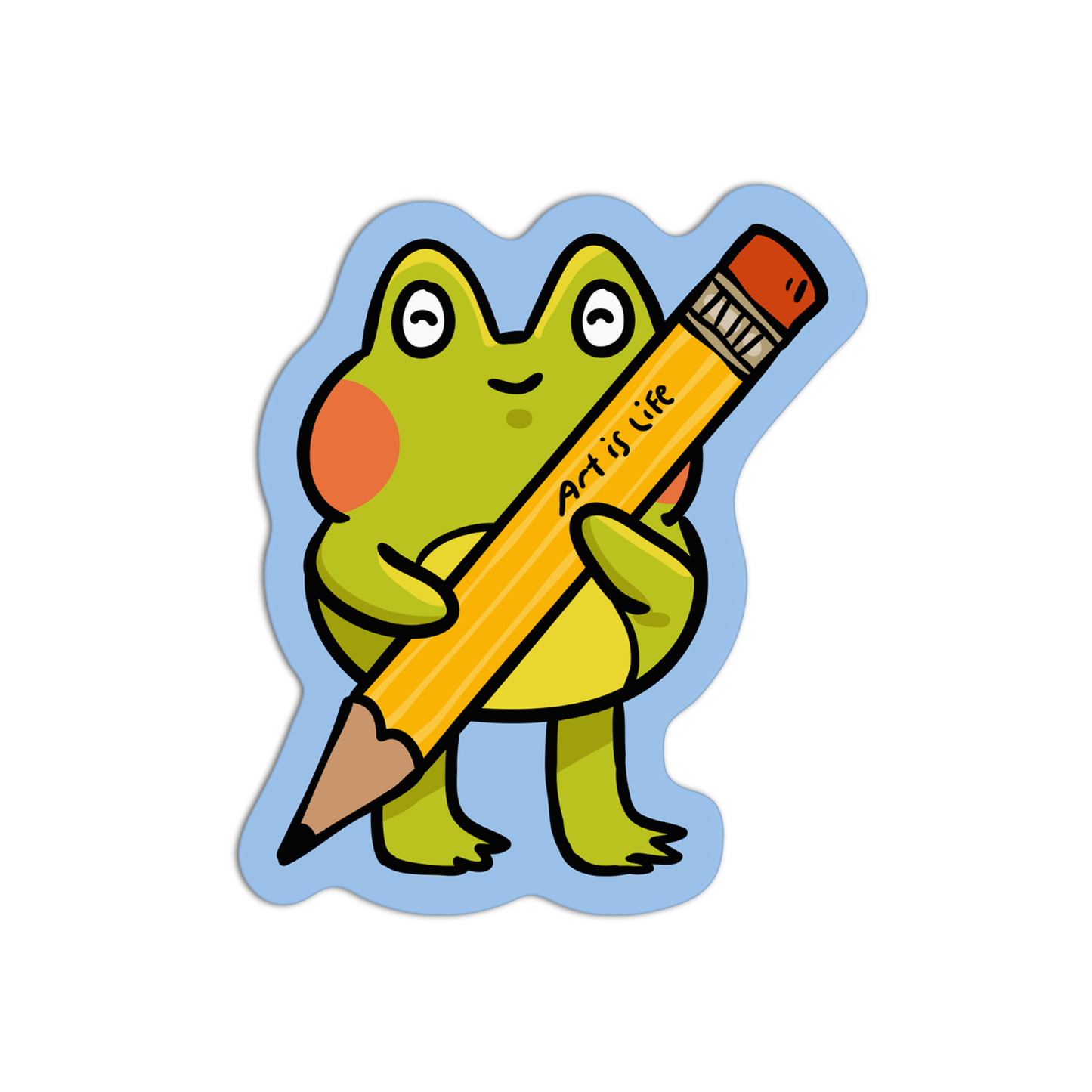 Frog Art is Life Arts & Crafts Sticker