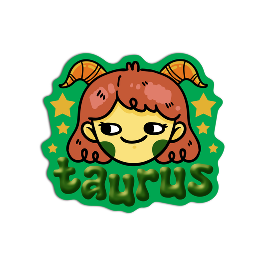 Taurus Cute Zodiac Sign Sticker