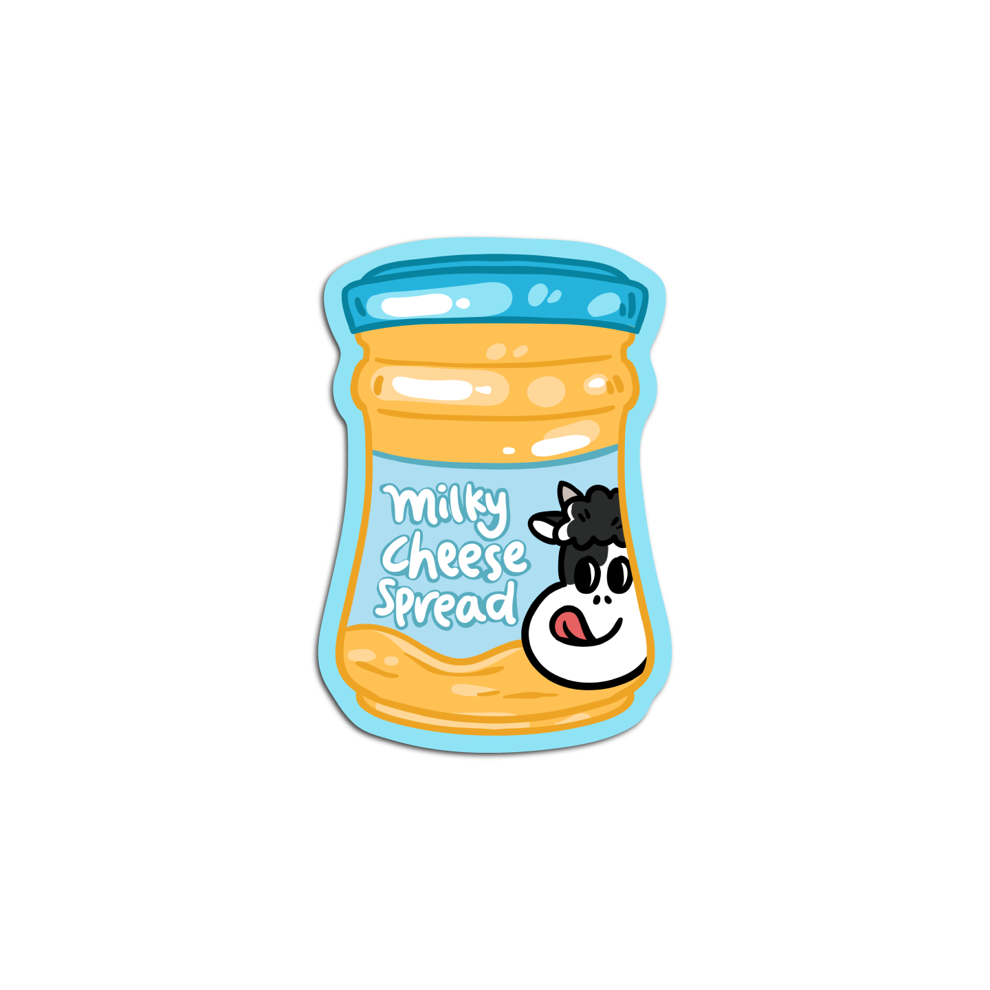 Milky Cheese Spread Condiments Sticker