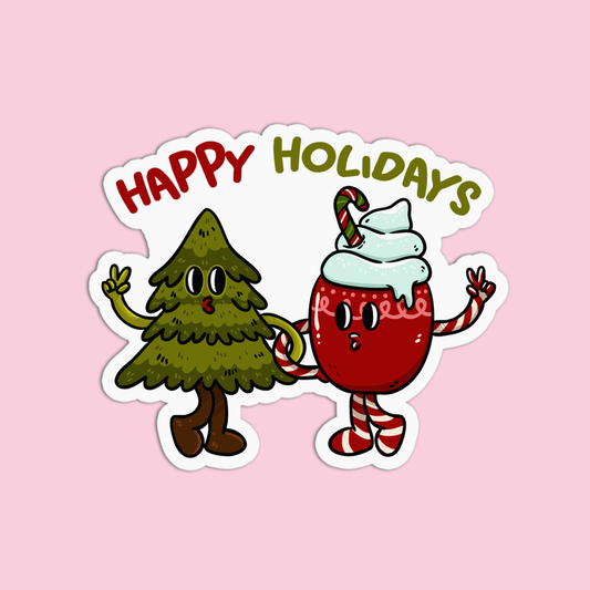 Happy Holidays Christmas Sticker