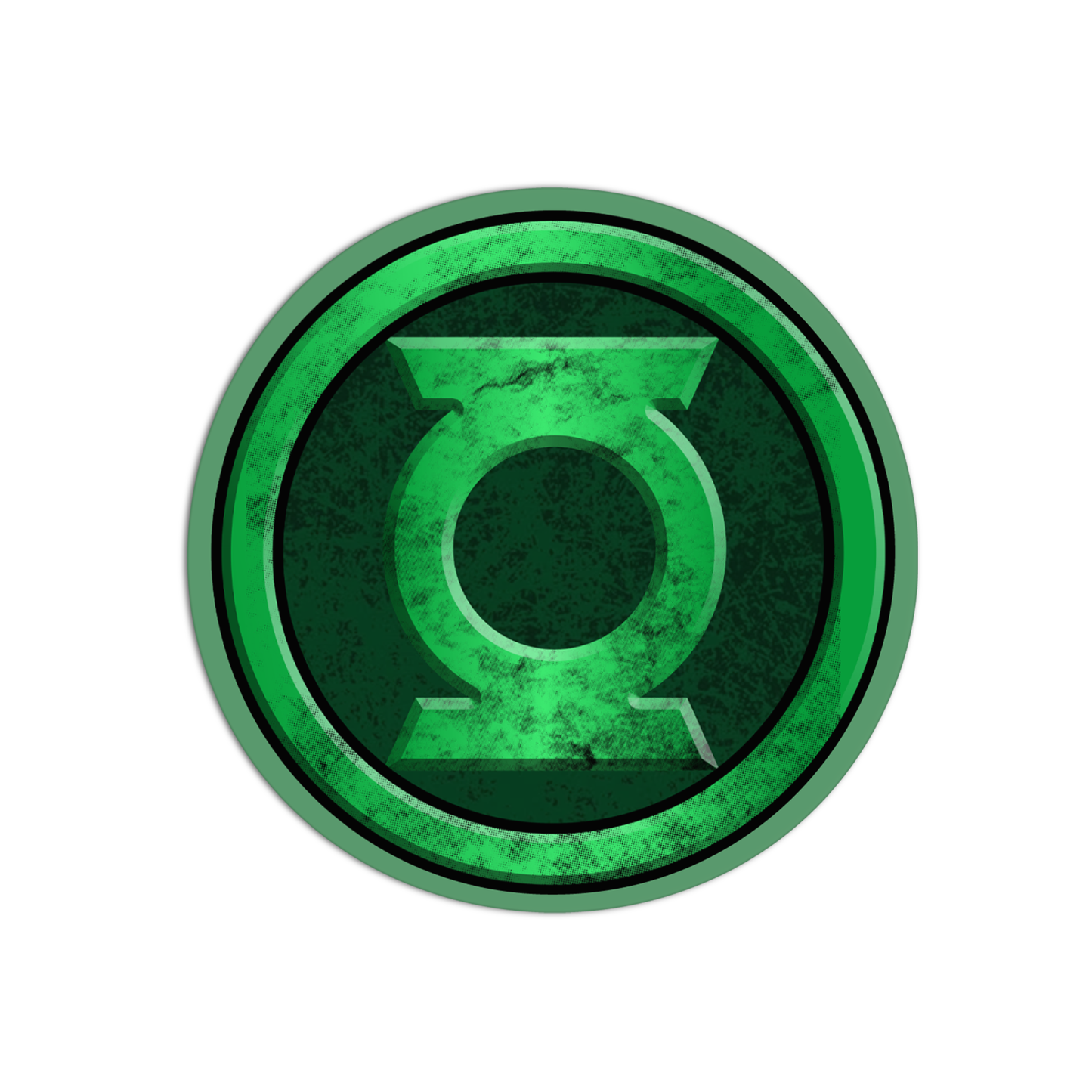 Green Lantern Hero's Emblem Sticker