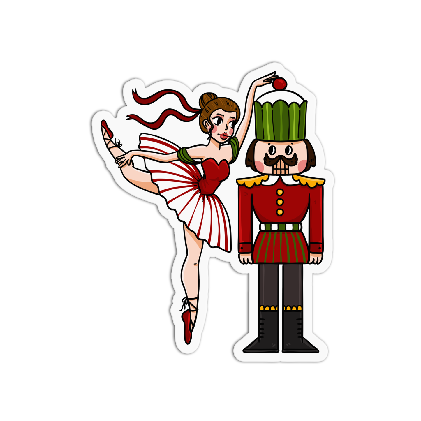 Nutcracker Christmas Sticker