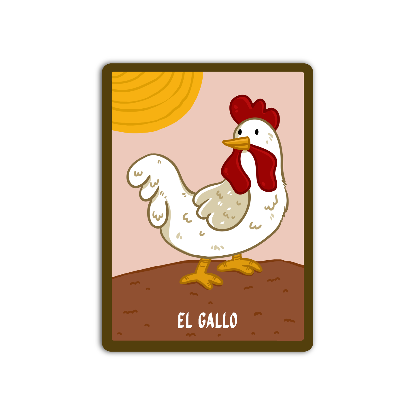 El Gallo Loteria Mexican Sticker