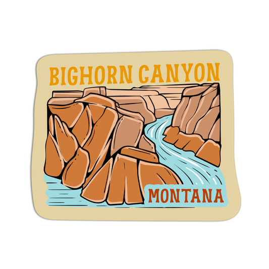 Montana Bighorn Canyon Sticker