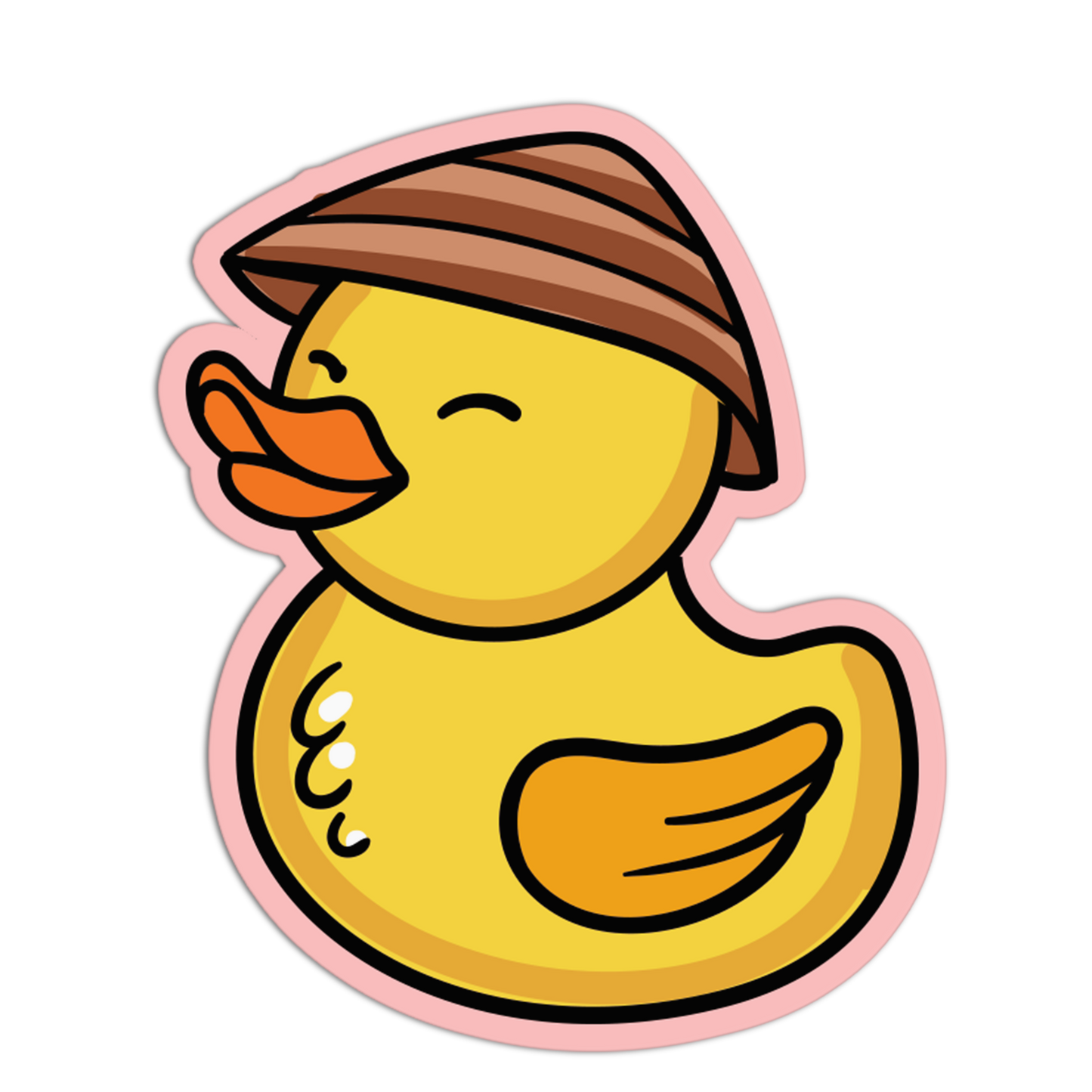 Farmer Worker Rubber Duck Sticker