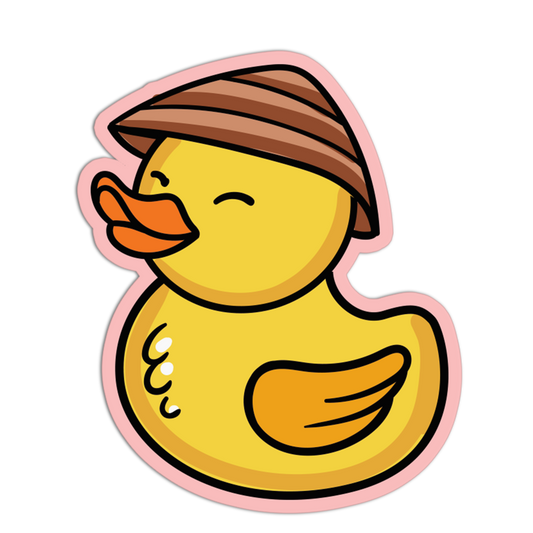 Farmer Worker Rubber Duck Sticker