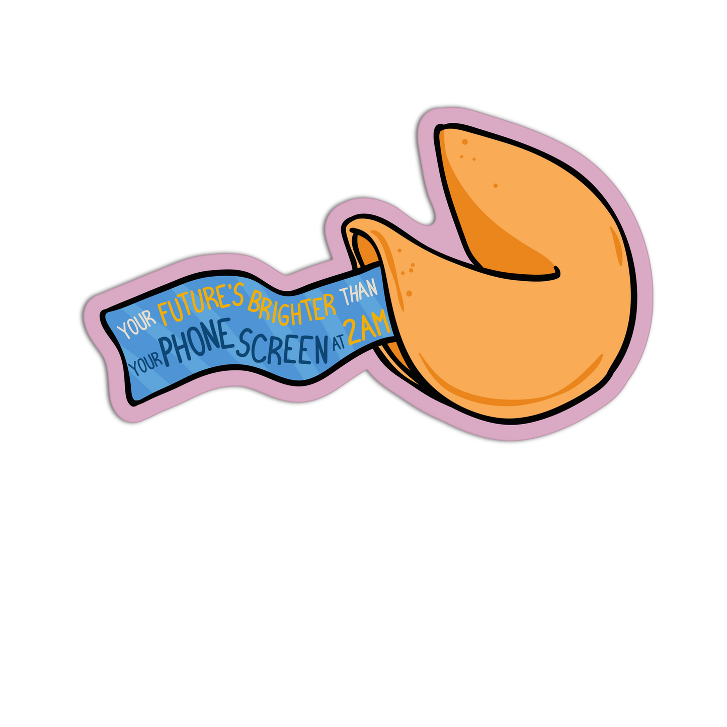 2AM Screen Glow Fortune Cookie Stickers