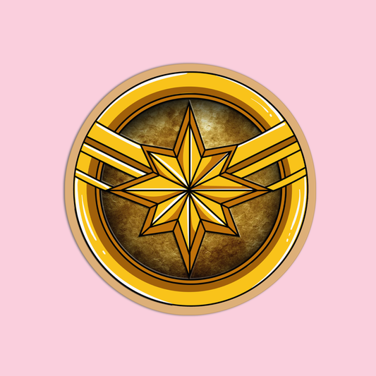 Captain Marvel Hero's Emblem Sticker