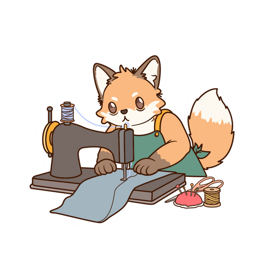 Professional Fox Seamstress - Sewing Animals Sticker
