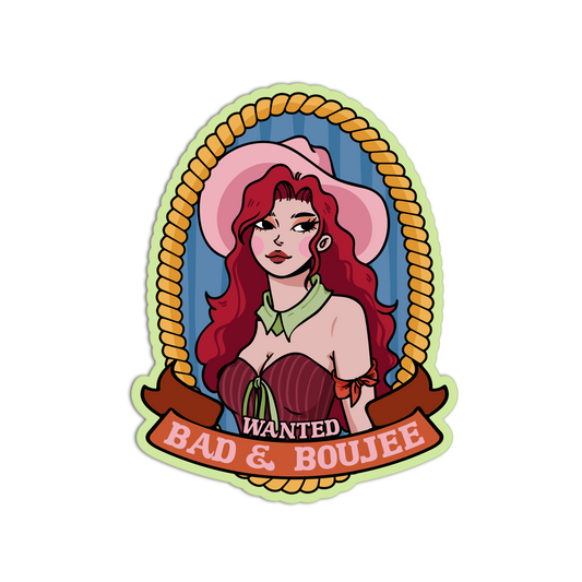 Bad & Boujee Coquette Cowgirl Sticker