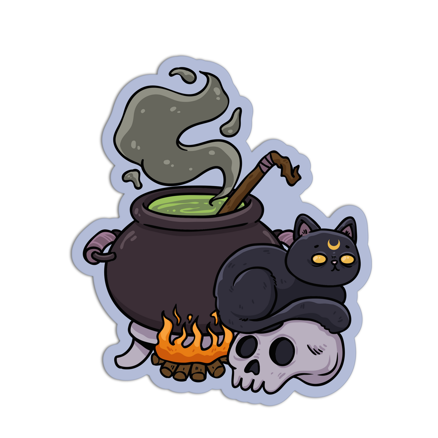 Brewmaster's Familiar Witch Craft Sticker