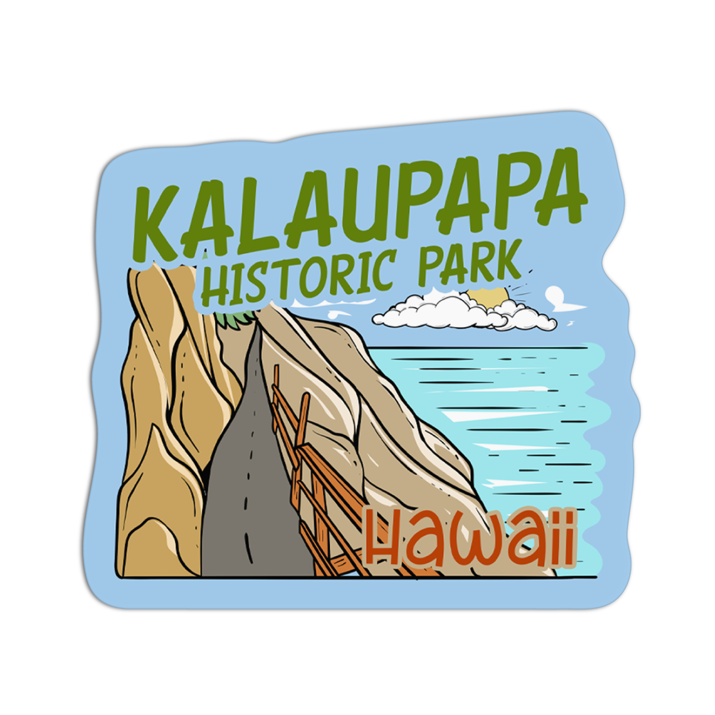 Hawaii Kalaupapa Historic Park Sticker