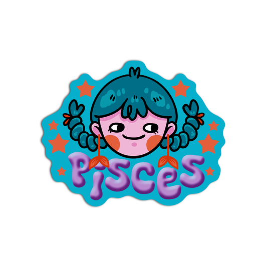 Pisces Cute Zodiac Sign Sticker