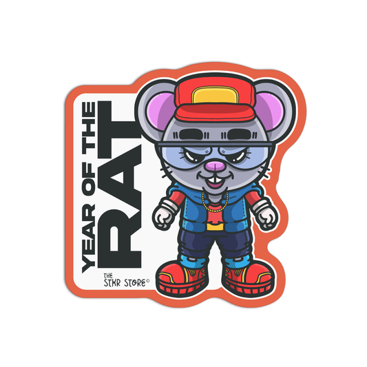 Year of the Rat Zodiac Cyber Punk Sticker