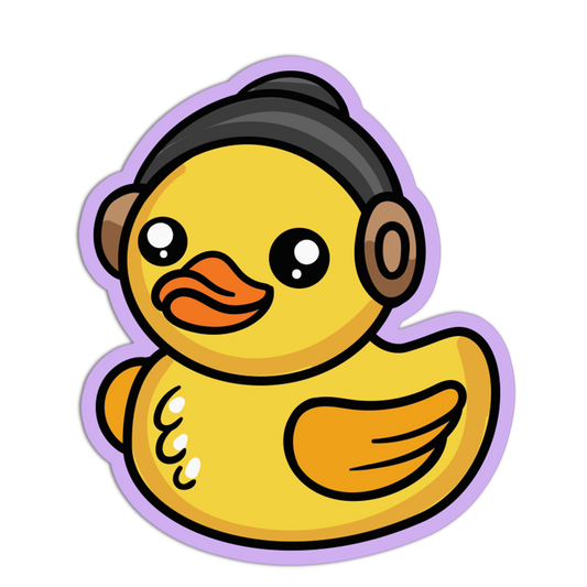DJ Quack Rubber Duck Sticker